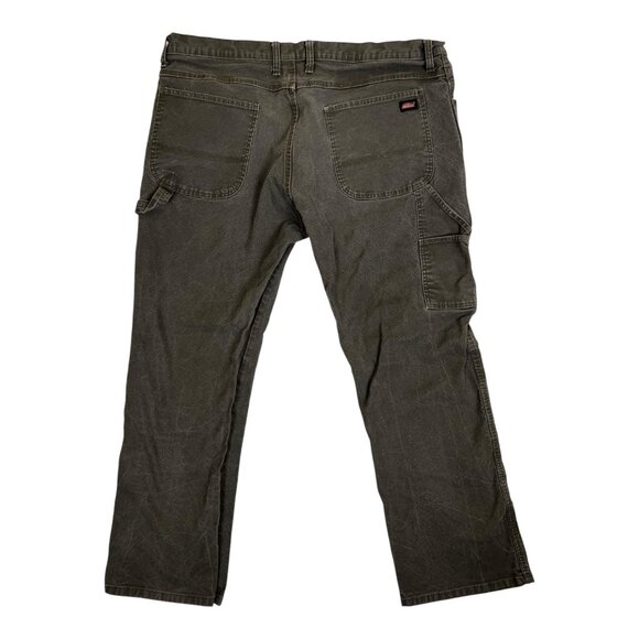 Vintage Dickies Green Carpenter Canvas Pants Size 40x30 Work Wear - Picture 1 of 8